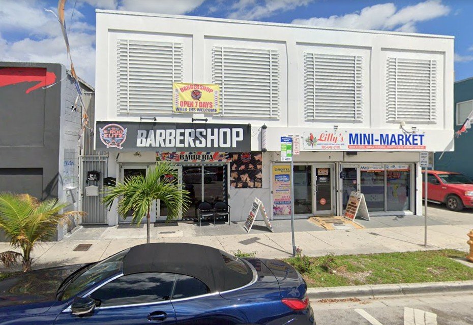 K Rod Kutz Barbershop storefront in Miami